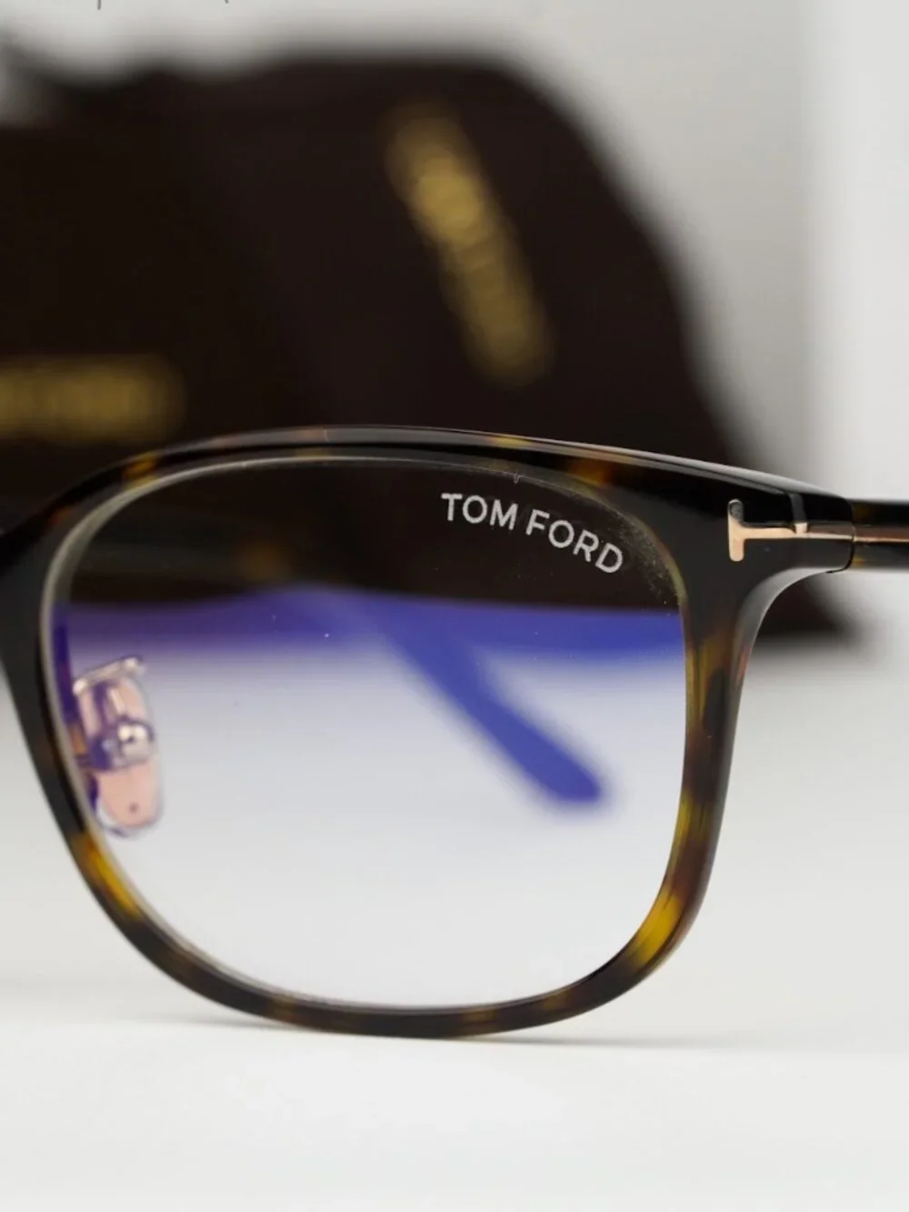 Tom Ford Women Eyeglasses Havana Rectangular FT5852-D-B 052 NEW AUTHENTIC